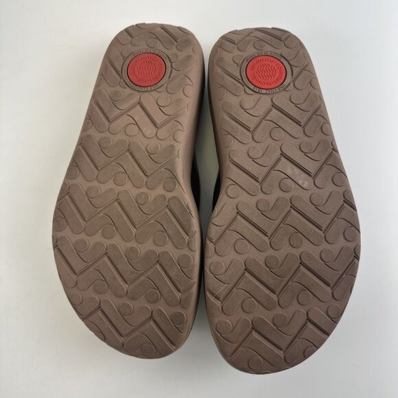 FitFlop Relieff Recovery Toe Post Sandals Brown Slip On EVA Comfort Womens 10 - Picture 10 of 11